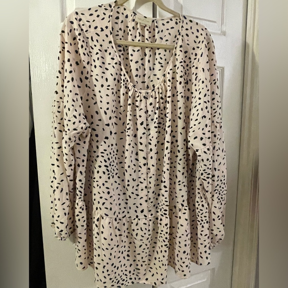 ModCloth 4x Pink and Black Blouse